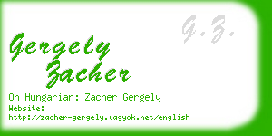 gergely zacher business card